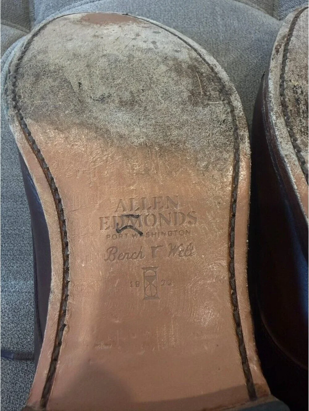 Allen Edmonds Brown Leather Cap Toe Derby Dress Shoes 10.5 D
